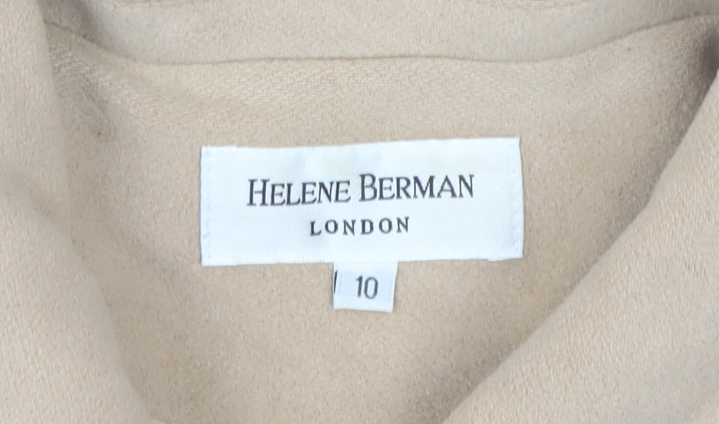 Womens UK Size 10 Helene Berman Beige Overcoat