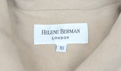 Womens UK Size 10 Helene Berman Beige Overcoat