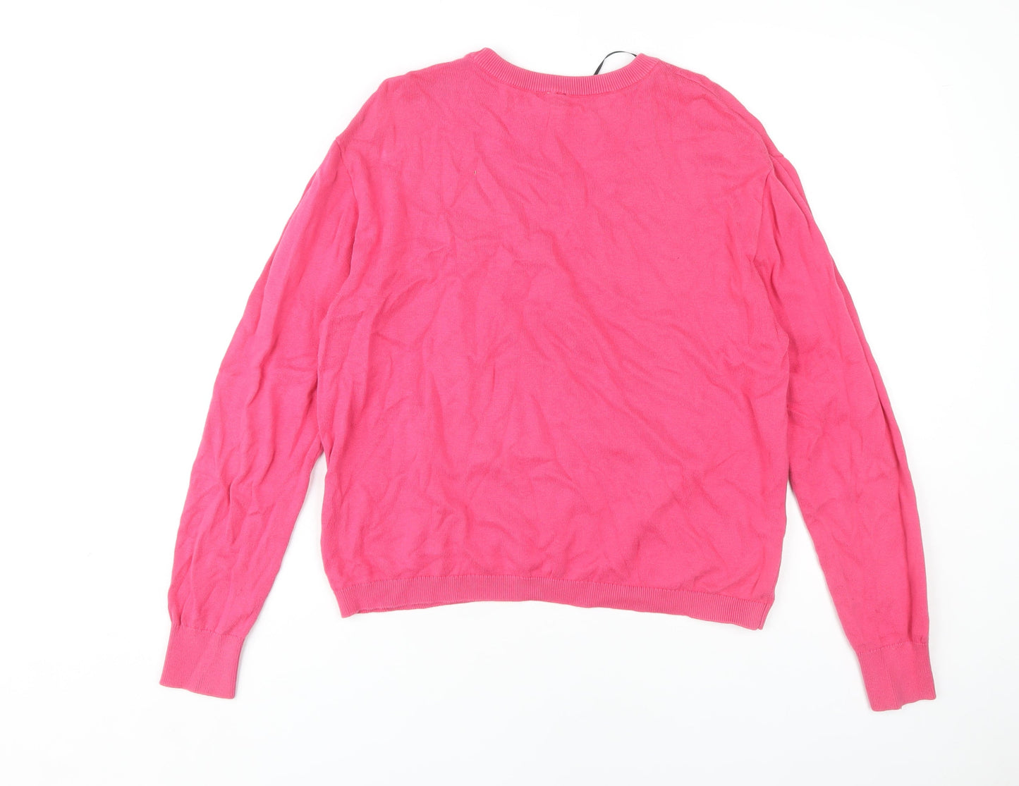 Womens UK Size 12 H&M Pink Pullover Jumper
