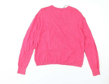 Womens UK Size 12 H&M Pink Pullover Jumper