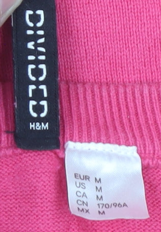Womens UK Size 12 H&M Pink Pullover Jumper