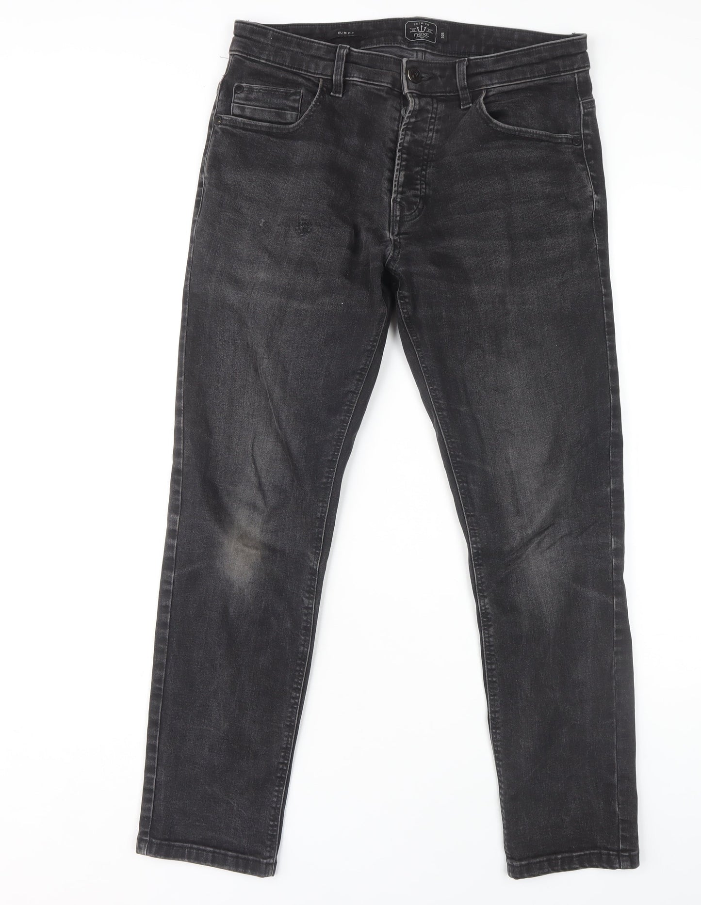 Next Men's Black Slim Fit Jeans, Size 30, Dark Wash