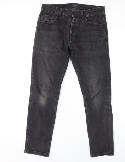 Next Men's Black Slim Fit Jeans, Size 30, Dark Wash