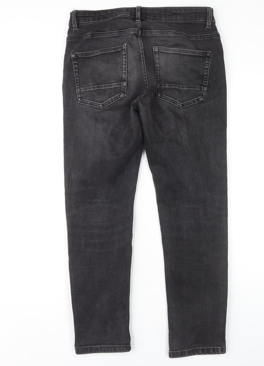 Next Men's Black Slim Fit Jeans, Size 30, Dark Wash