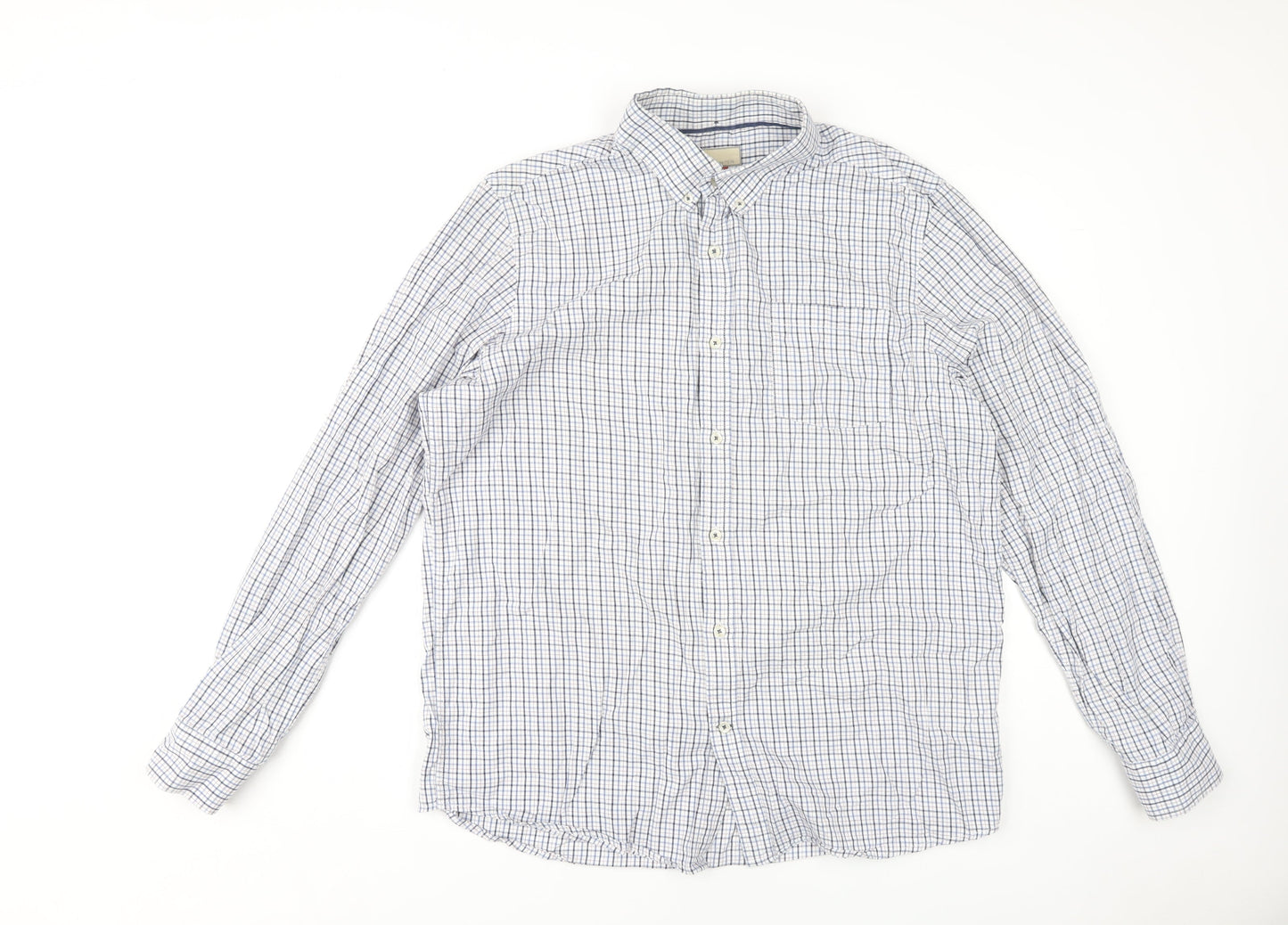 Mens UK Collar Size XL John Lewis Smart Blue  Dress Shirt