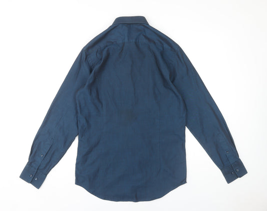 Mens UK Collar Size 14.5 Debenhams Smart Blue  Dress Shirt