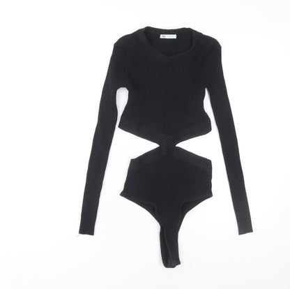 Zara Black Long Sleeve Bodysuit - Women's Size 12