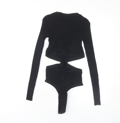 Zara Black Long Sleeve Bodysuit - Women's Size 12