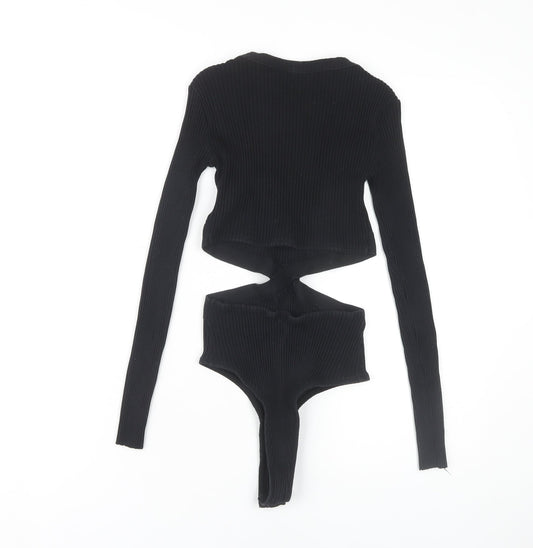 Zara Black Long Sleeve Bodysuit - Women's Size 12