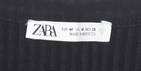 Zara Black Long Sleeve Bodysuit - Women's Size 12