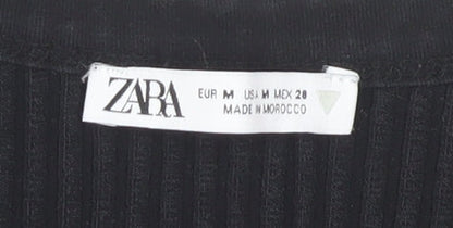 Zara Black Long Sleeve Bodysuit - Women's Size 12