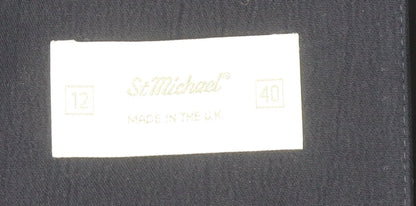 St Michael Women's Blue Blazer Size 12 Double-Breasted