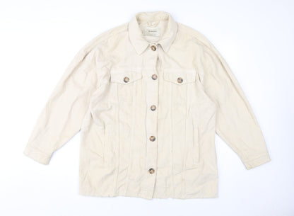 Unisex Adults UK Size S Stradivarius Beige Basic Jacket