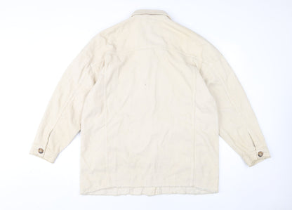Unisex Adults UK Size S Stradivarius Beige Basic Jacket