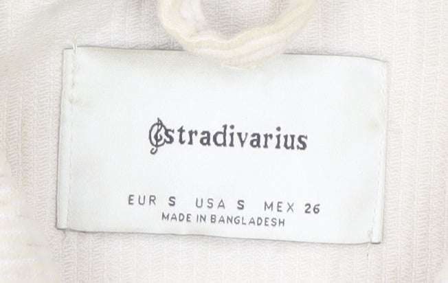 Unisex Adults UK Size S Stradivarius Beige Basic Jacket