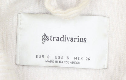 Unisex Adults UK Size S Stradivarius Beige Basic Jacket