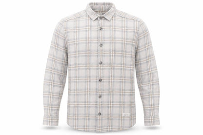 River Island Men's Grey Plaid Button-Up Shirt M