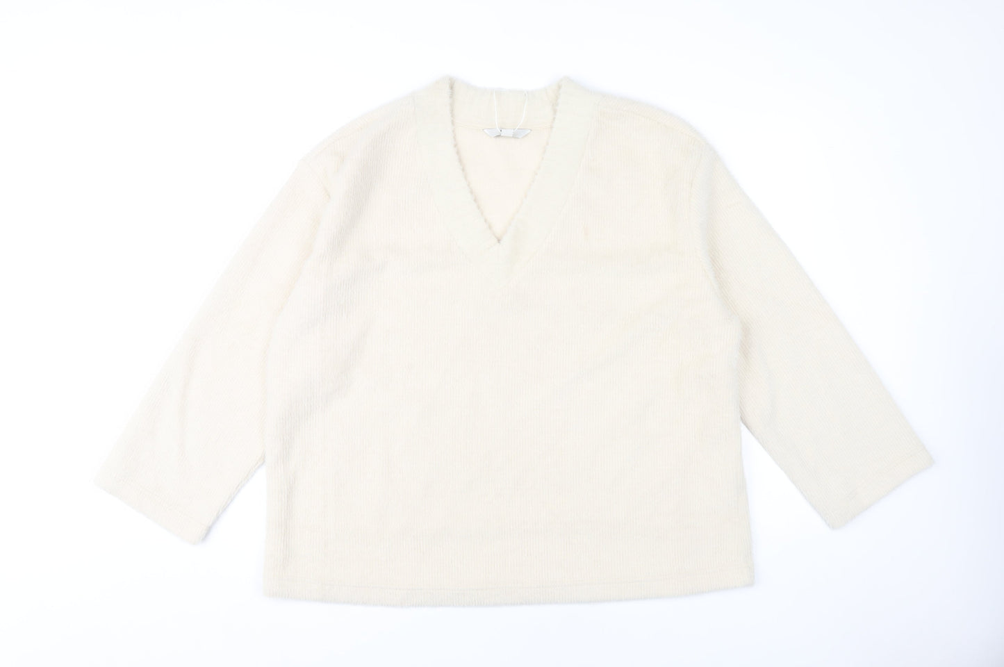 Womens UK Size L Marks and Spencer Beige Pullover Jumper