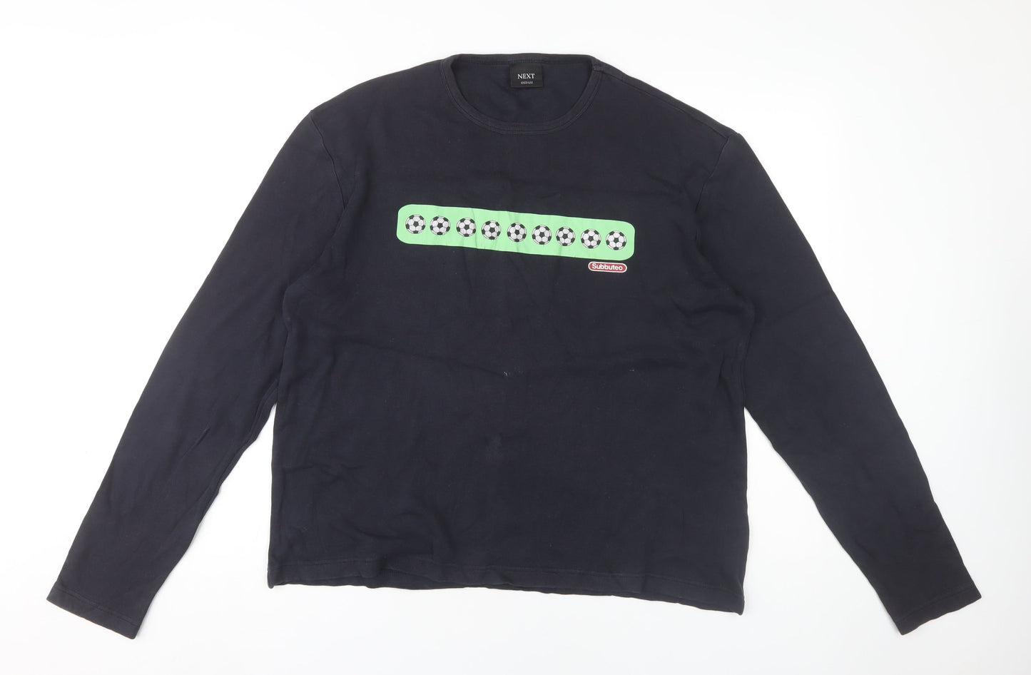 Next Men's Black Long Sleeve Graphic T-Shirt M