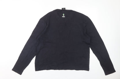 Next Men's Black Long Sleeve Graphic T-Shirt M