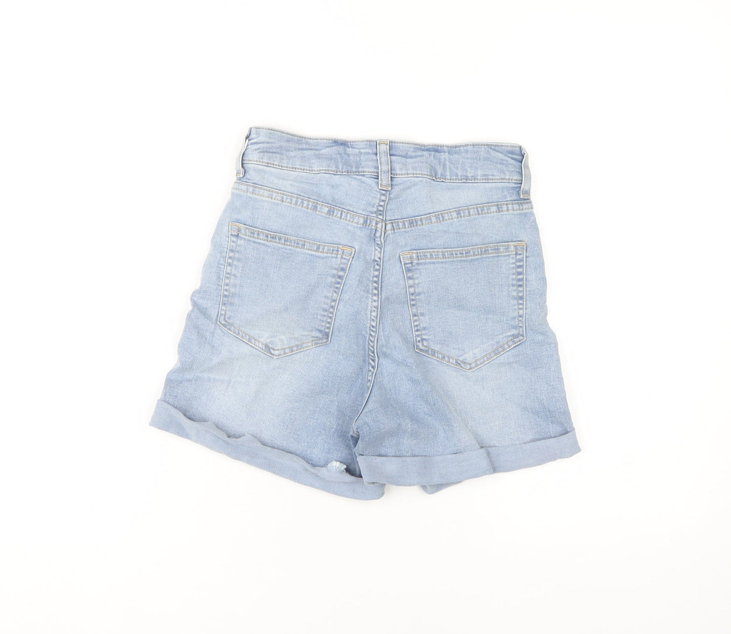 Women's Blue Denim Mom Shorts, Size 6 Regular Fit
