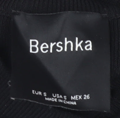 Bershka Women's Black Dress S - Rhinestone Party Wear