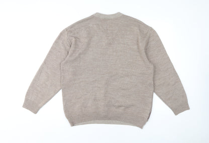 Peter Gribby Men's Beige L Pullover V-Neck Jumper