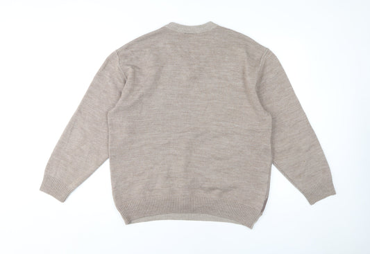 Peter Gribby Men's Beige L Pullover V-Neck Jumper