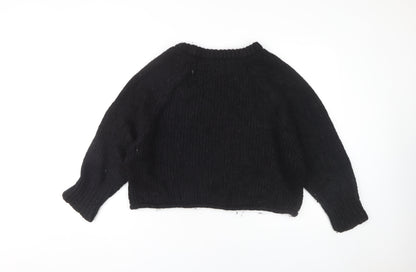 Womens UK Size M Zara Black Pullover Jumper