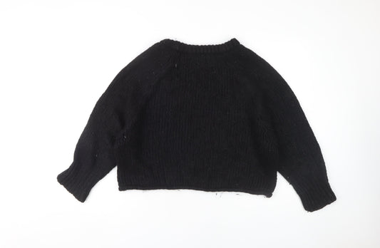 Womens UK Size M Zara Black Pullover Jumper