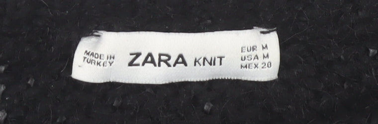 Womens UK Size M Zara Black Pullover Jumper