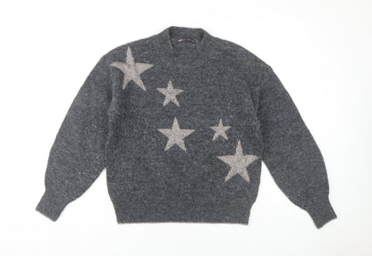Womens UK Size S Marks and Spencer Grey Pullover Jumper