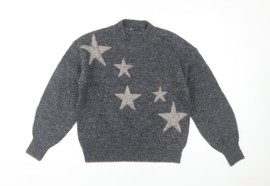 Womens UK Size S Marks and Spencer Grey Pullover Jumper