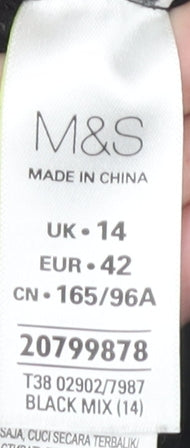 Womens UK Size 14 Marks and Spencer Black Cardigan Jumper