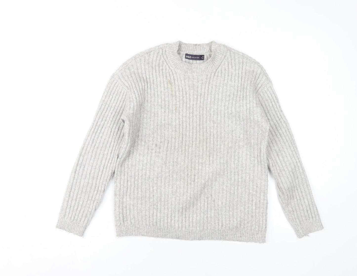 Womens UK Size XS Marks and Spencer Grey Pullover Jumper