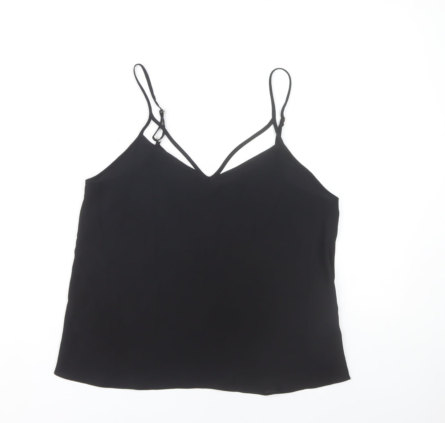 Womens UK Size 10 River Island Black Camisole Tank