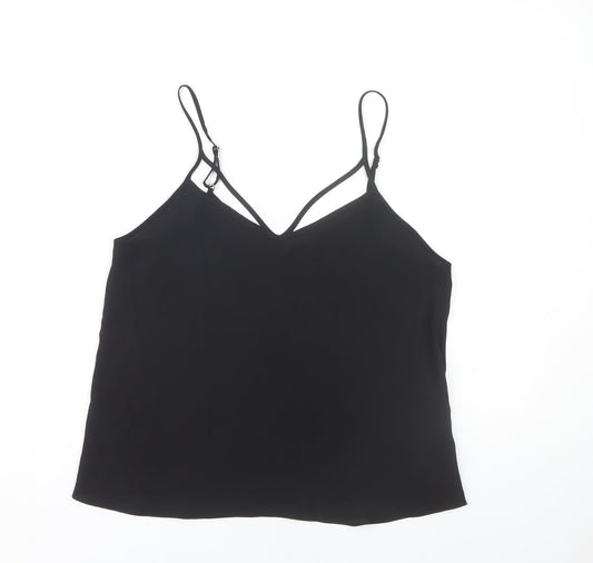 Womens UK Size 10 River Island Black Camisole Tank