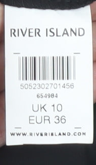 Womens UK Size 10 River Island Black Camisole Tank