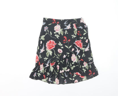H&M Women's Floral A-Line Knee Length Skirt, Size 8
