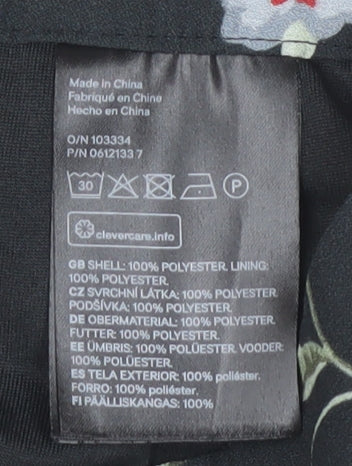 H&M Women's Floral A-Line Knee Length Skirt, Size 8