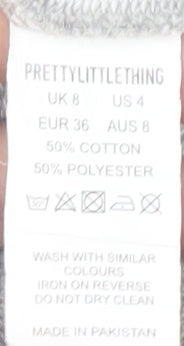 PrettyLittleThing Women's Grey Sweat Shorts Size 8