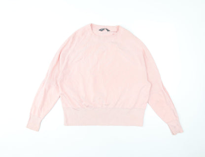 Marks and Spencer Women’s Pink Crew Neck Sweatshirt - Size 6