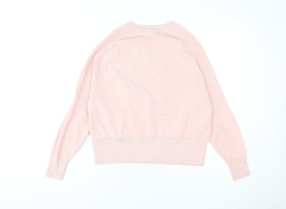Marks and Spencer Women’s Pink Crew Neck Sweatshirt - Size 6