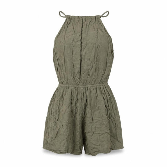 Womens UK Size 4 H&M One-Piece Green Playsuit