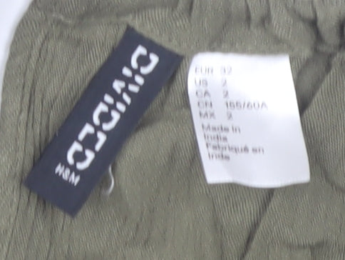 H&M Women’s Green Halter Playsuit, Size 4, Sleeveless