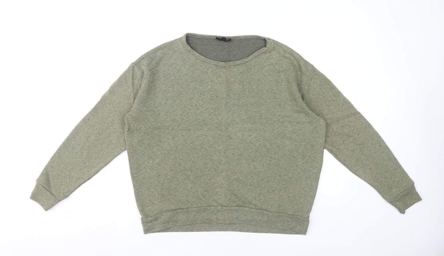 Topshop Women's Green Pullover Sweatshirt Size 8