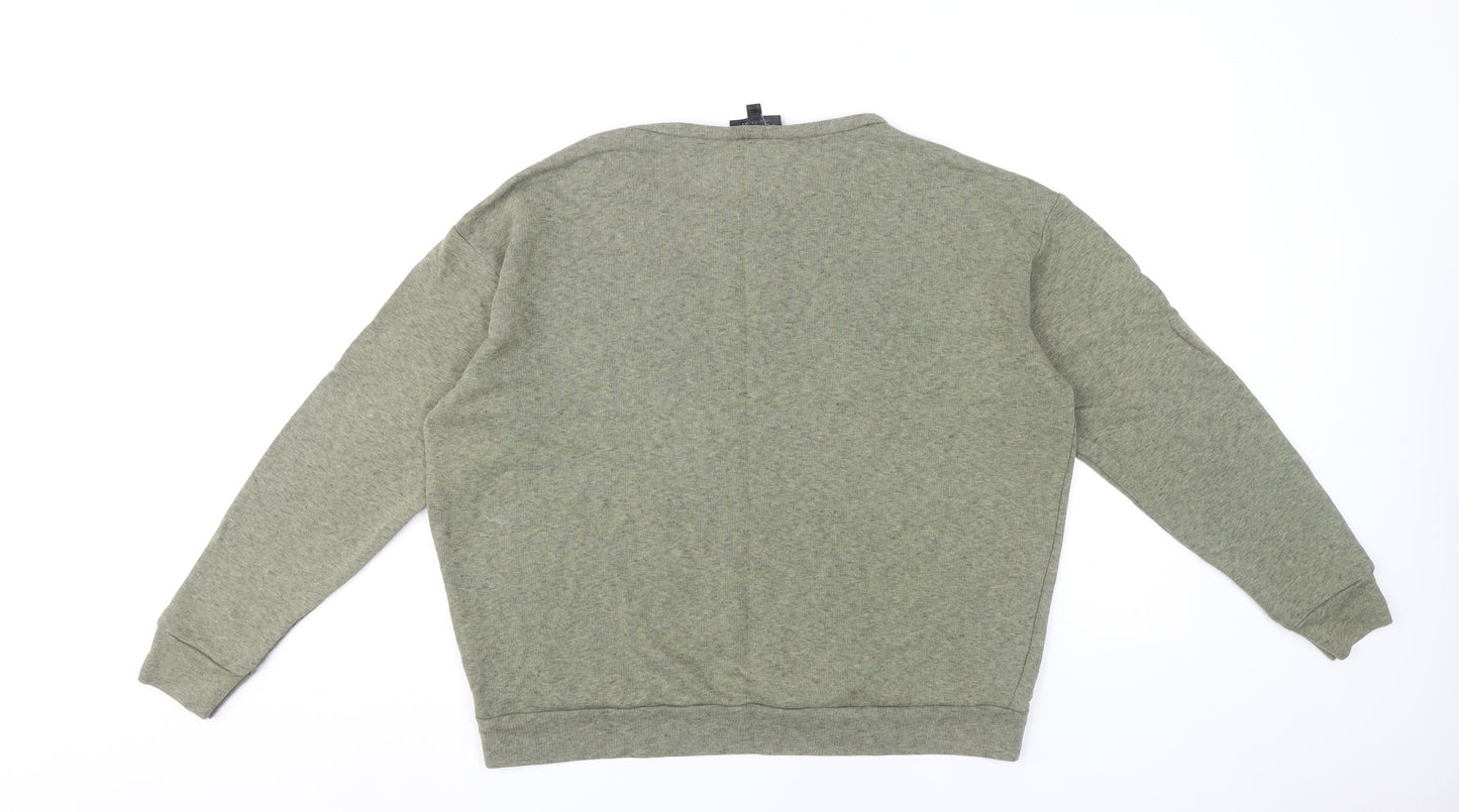 Topshop Women's Green Pullover Sweatshirt Size 8
