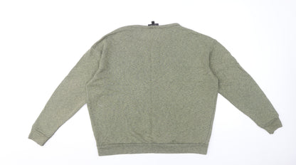 Topshop Women's Green Pullover Sweatshirt Size 8