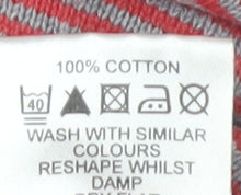 ASOS Men's Red L Henley Jumper, Striped Cotton