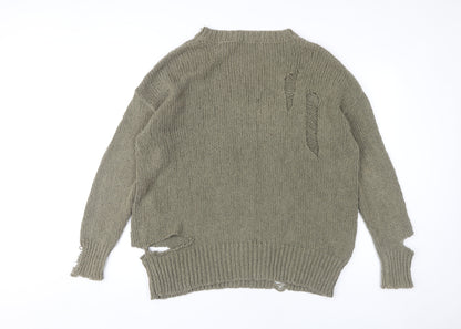 Womens UK Size M Zara Green Pullover Jumper